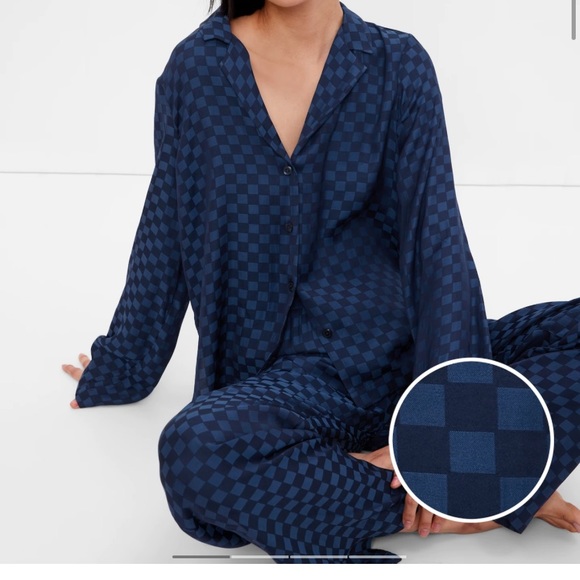 GAP Other - Gap Satin Checkered Pajama Set